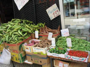 Produce display.