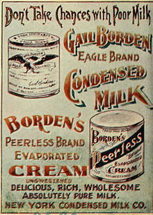 label for condensed milk