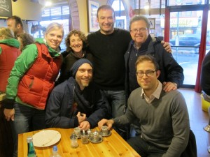 Group in Turkish cafe