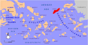 Map of Greek Island of Ikaria